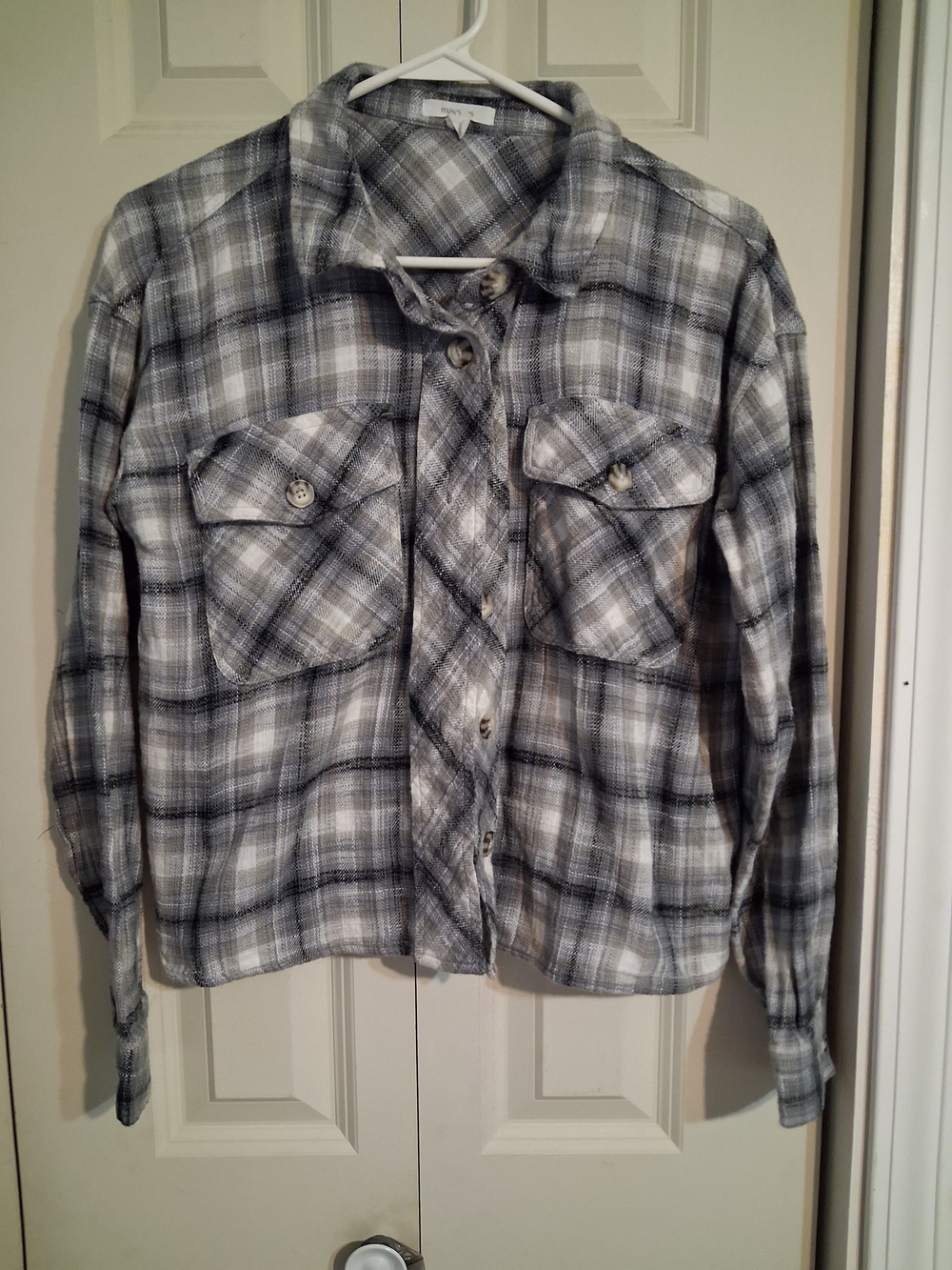 Maurices Gray Plaid Utility Jacket